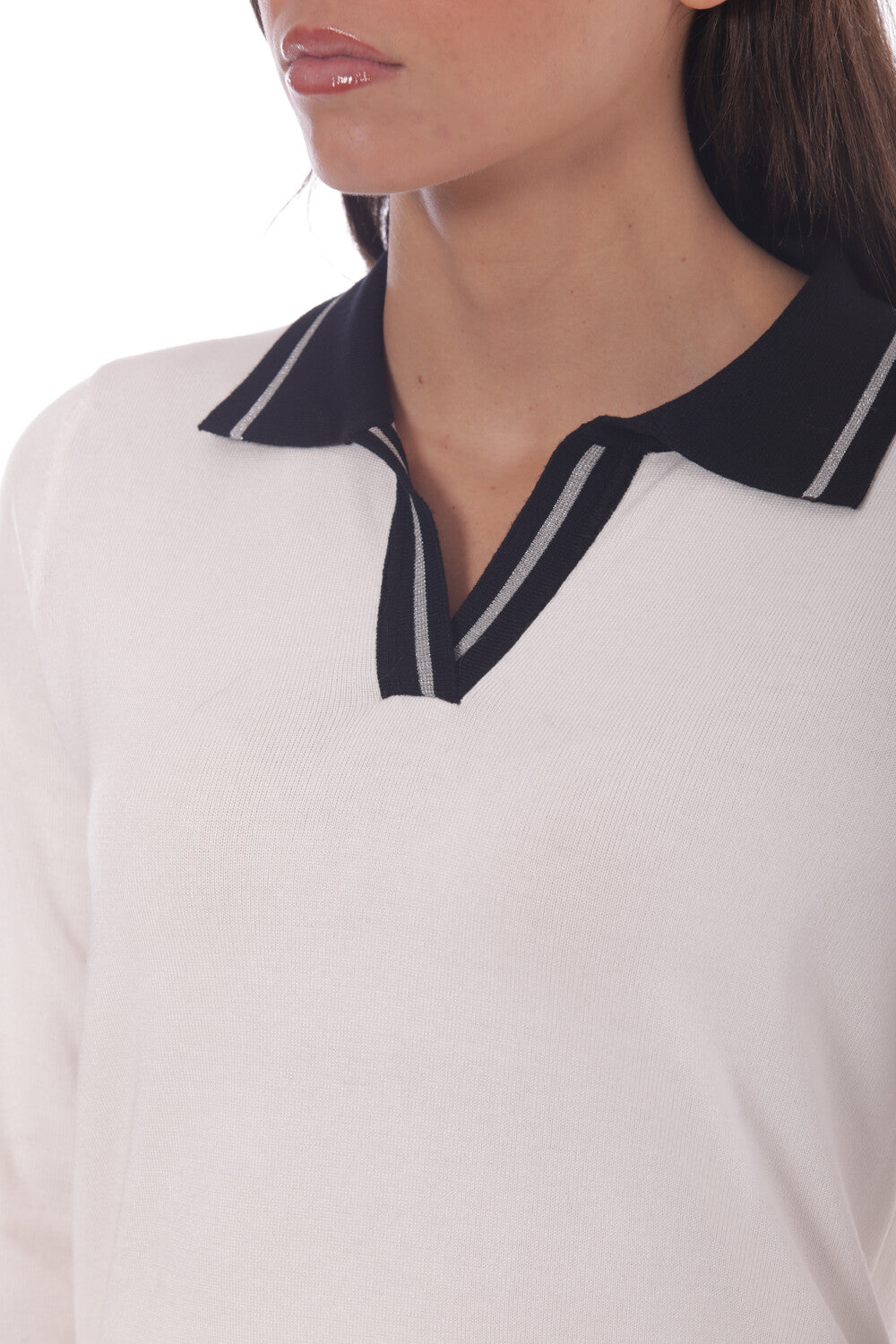 MAGLIA POLO CON COLLETTO A CONTRASTO