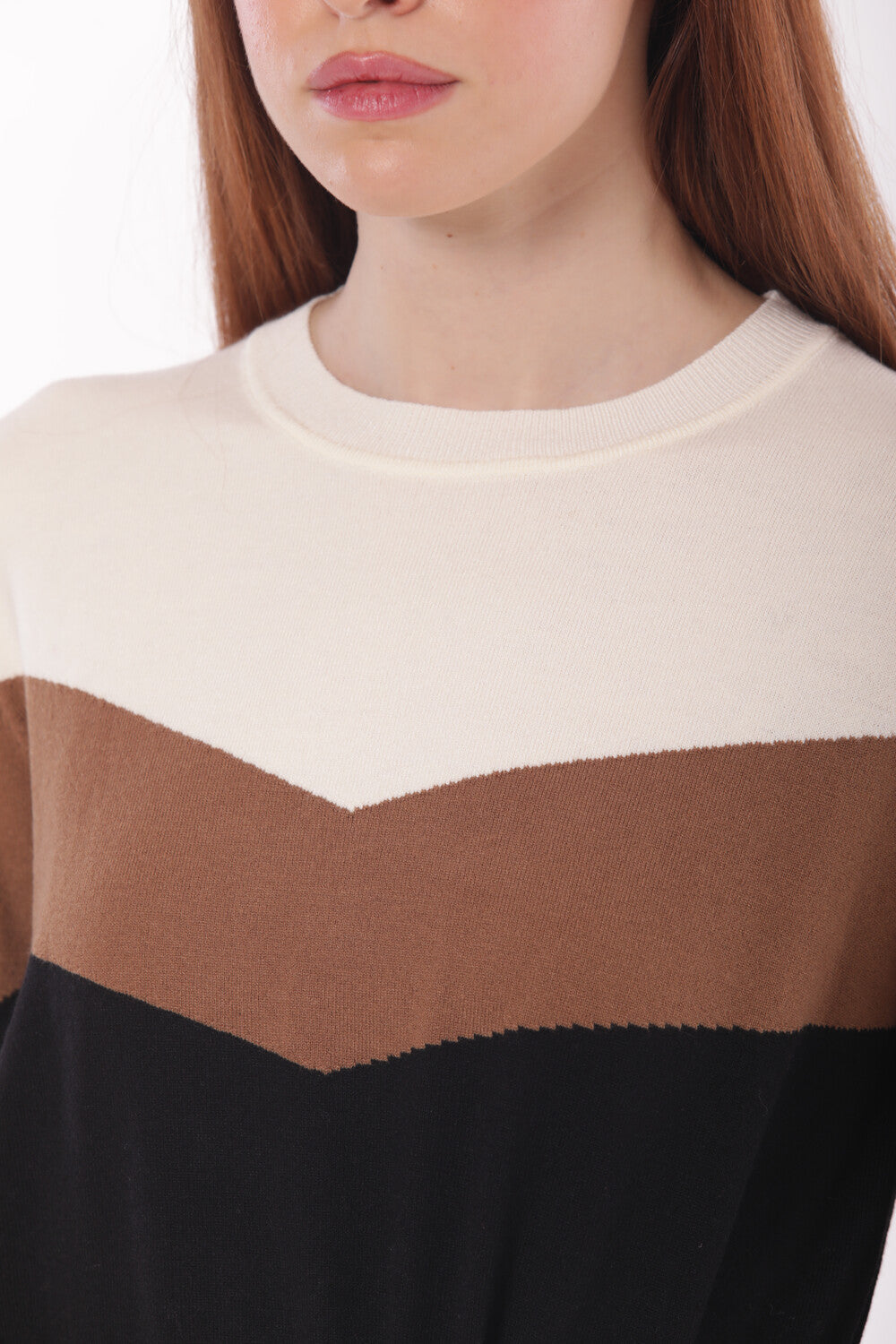 MAGLIA SCOLLO TONDO COLOR BLOCK