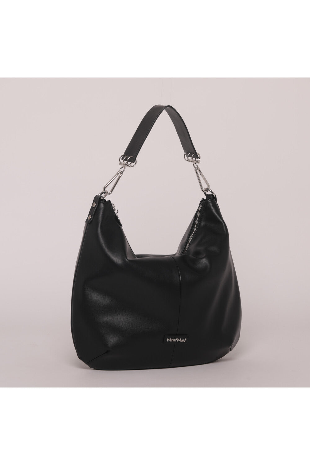 BORSA HOBO CON ANELLI SU MANICO