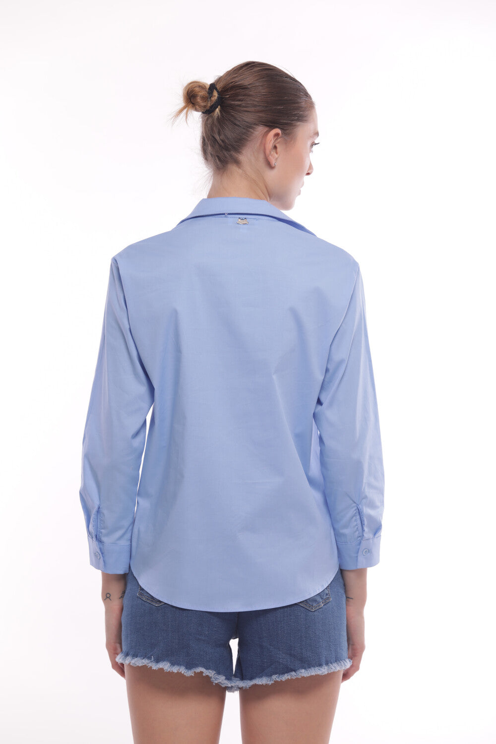 BLUSA IN COTONE CON PERLE