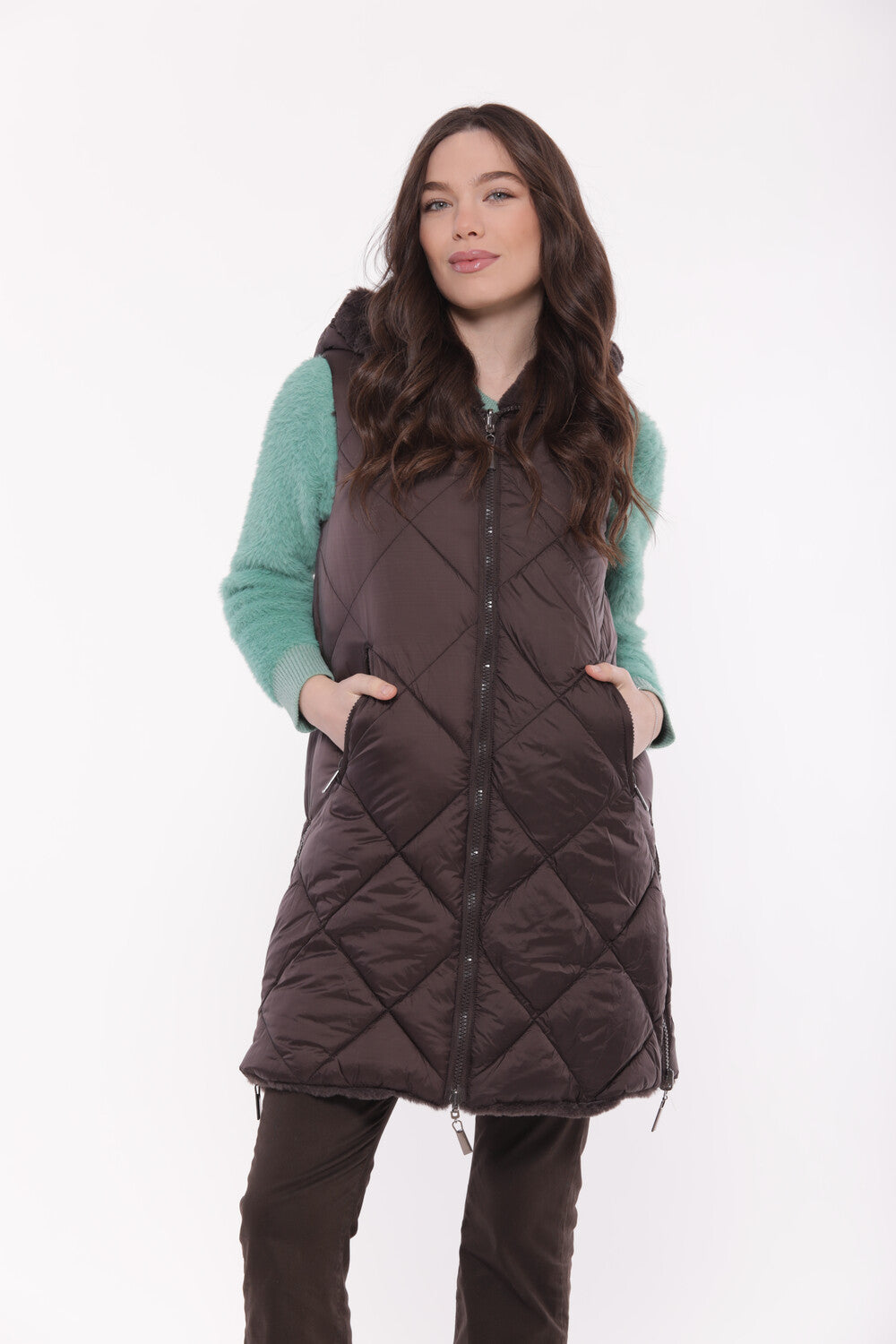 GILET LUNGO REVERSIBILE