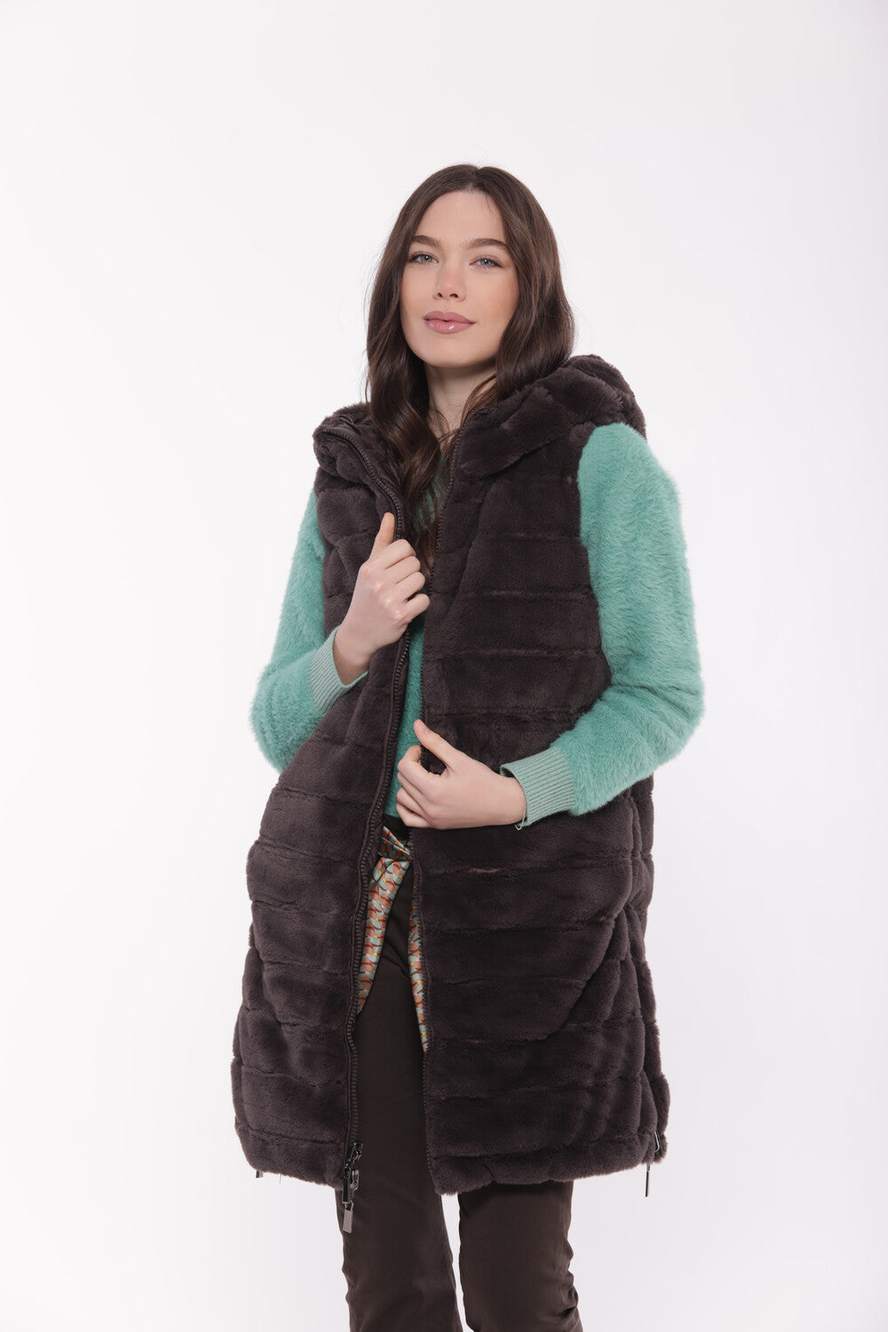 GILET LUNGO REVERSIBILE