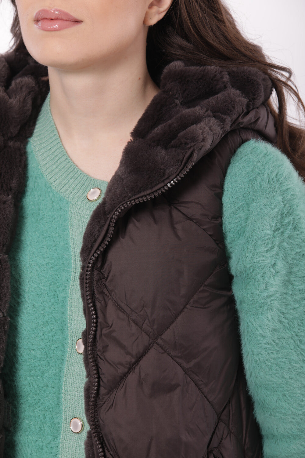 GILET LUNGO REVERSIBILE