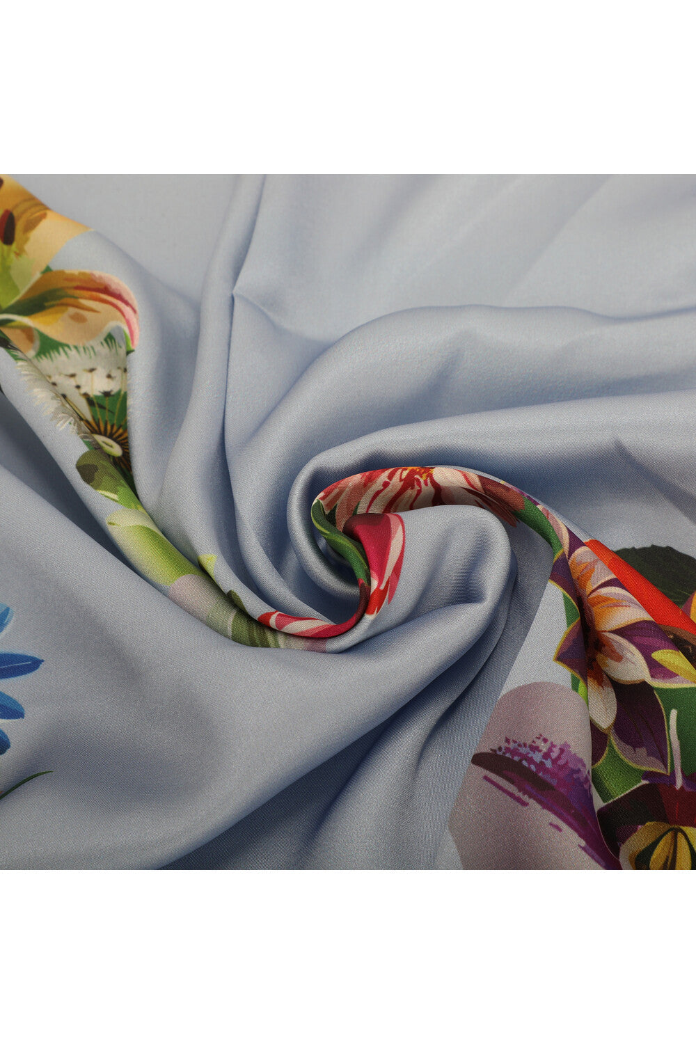 FOULARD CON FIORI (90X90 cm)