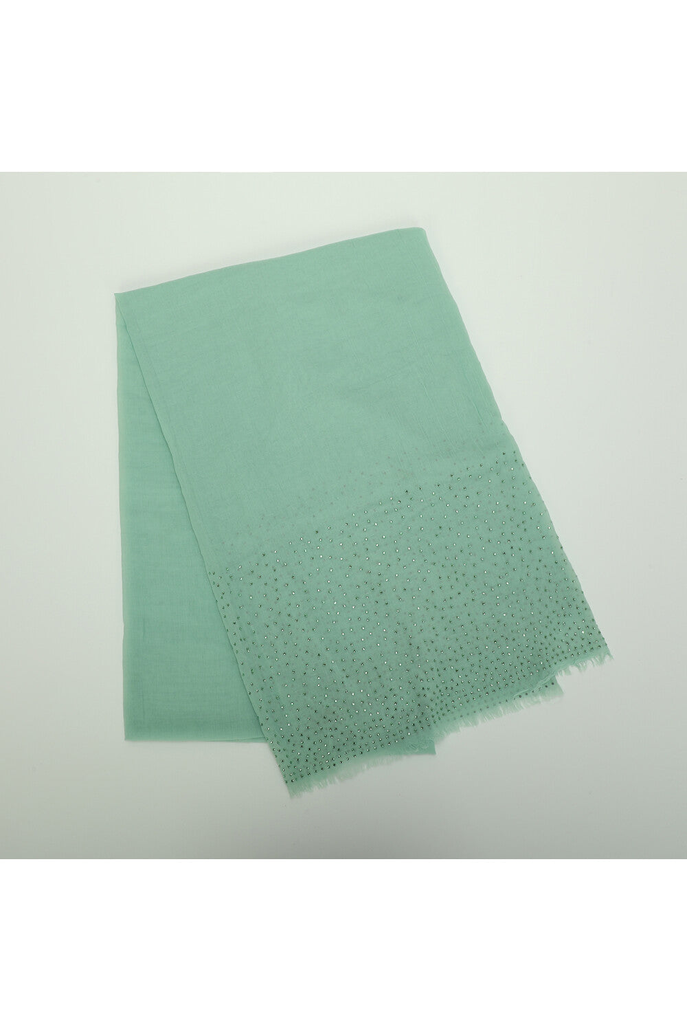 FOULARD TINTA UNITA CON STRASS (180X80 cm)