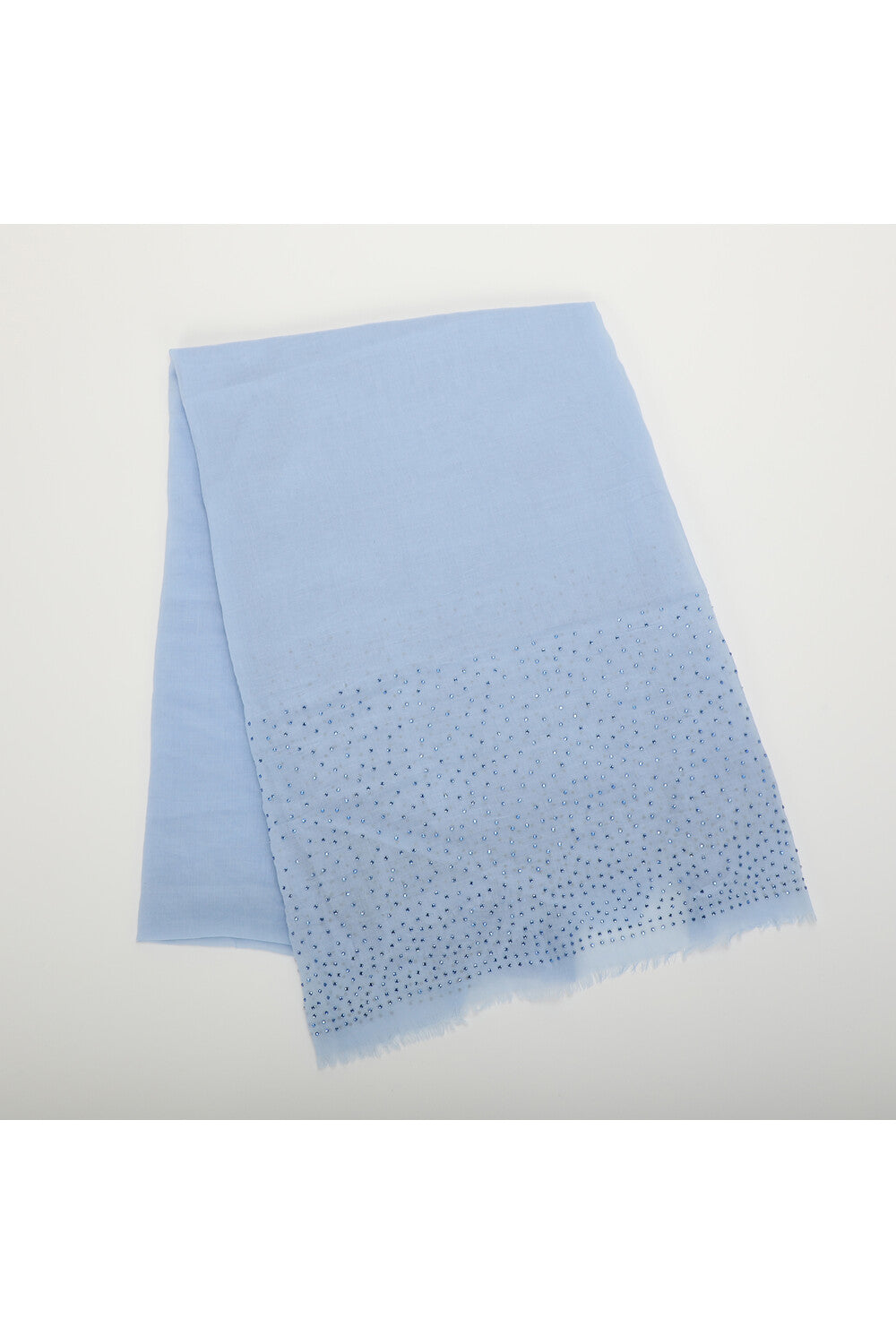 FOULARD TINTA UNITA CON STRASS (180X80 cm)