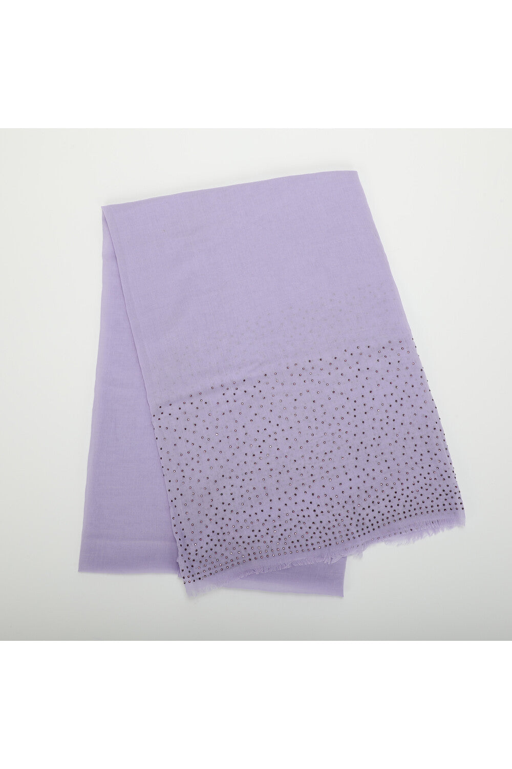 FOULARD TINTA UNITA CON STRASS (180X80 cm)